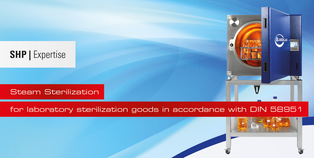 Steam sterilizers for laboratory sterilization goods in accordance with DIN 58951 