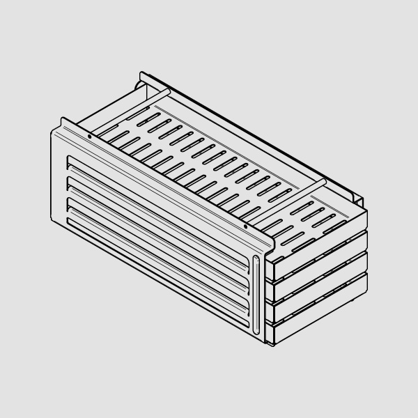 Insert rack with 4 sieve trays